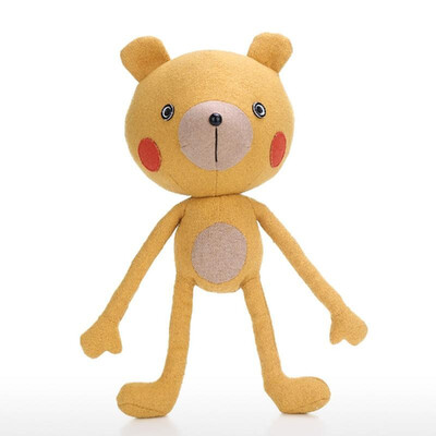 

Tooarts Yoga Bear Doll Cartoon Animal Shape Toy Comforting&Empathy Object Childlike Ornament Cultivate Imagination Quality Co