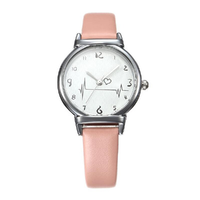 

Women Simple PU Leather Band Watch Student Fashion Alloy Case Quartz Wrist Watch