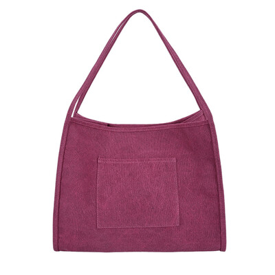 

Tailored Fashion Lady Wild Canvas Solid Color Large Capacity Shoulder Bag Handbag