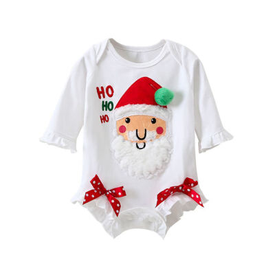 

Christmas Baby Jumpsuit Autumn Infant Rompers Santa Claus EmbroideryToddlers Clothes For Boy Girls