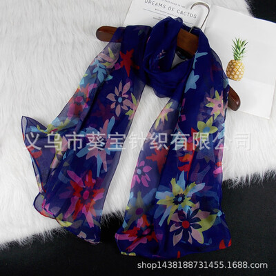 

Scarf scarf female printed silk scarf summer sunscreen shawl large size beach towel silk scarf female silk scarf