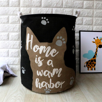 

〖Follure〗Waterproof Canvas Laundry Clothes Basket Storage Basket Folding Storage Box A