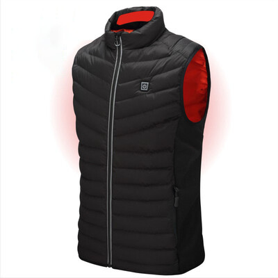 

Mens USB Electric Heated Waistcoat Warmer Vest Rechargeable Heating Jacket Tops