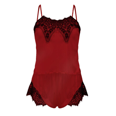 

Toponeto Womens Sexy Satin Sling Sleepwear Lingerie Lace Nightdress Underwear Set