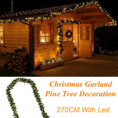 

〖Follure〗LED 27M Christmas Decoration Ornaments Xmas Tree Garland Rattan Home Wall Pine