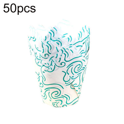 

50Pcs Oil-proof Tulip Cake Cup Muffin Cupcake Liner Paper Dessert Baking Holder