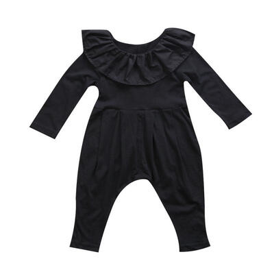 

Newborn Baby Girl Ruffle Collar Long Sleeve Romper Harem Pants Clothes Outfit US
