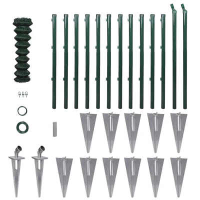 

Chain-Link Fence Set Posts Spike Anchors & Fittings 41"x82