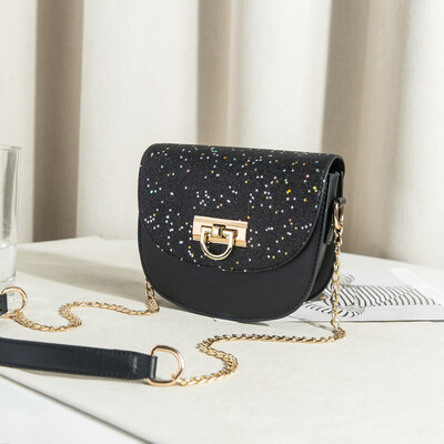 

Westernized Summer Saddle Female Texture Hundred Sets Fashion ins Chain Slant Bag