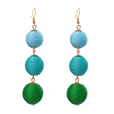 

Thread Ball Dangle Earrings for Women Drop Earrings Beaded Jewelry