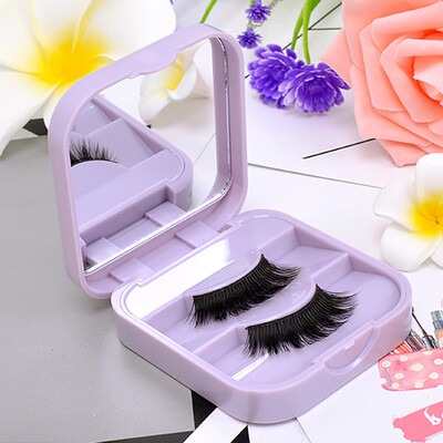 

〖Follure〗Acrylic Cute Bow False Eyelash Storage Box Makeup Cosmetic Mirror Case Hot Pink