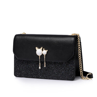 

Marsoul new wave Korean version of the wild female bag girl ins diagonal chain shoulder bag summer fashion female PU bag ladies fl