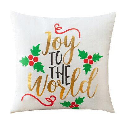 

Modern Simple Xmas Pillow Case Gold Bronzing Cushion Cover Home Sofa Xmas Decor