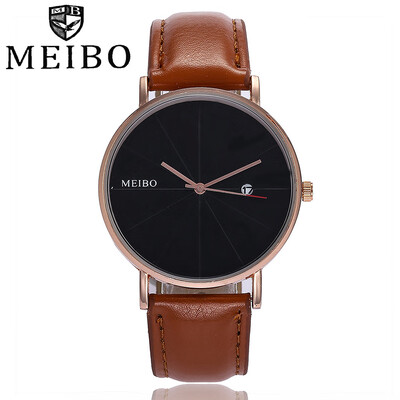 

MEIBO Ladies Wriatwatches Leather Band Womens Watch Minimalist Clock Rose Gold Dail Hour Reloj Mujer Dropshipping 533