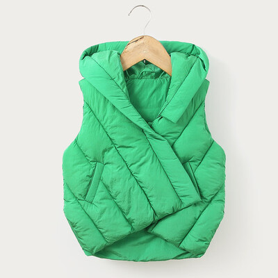 

Kids Vest For Children Girls Solid Print Hoodies Jacket Winter Toddler Baby Boys Warm Outerwear Coats Outfits Clothes 4 Colors
