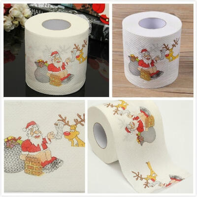 

Cute Santa Reindeer Christmas Toilet Paper Towel Home Decor Gift