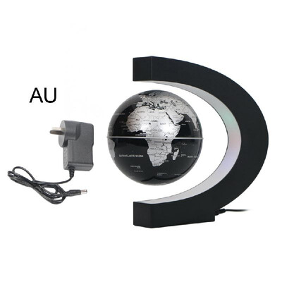 

6" C Shape Magnetic Floating Globe Levitation Maglev Levitation Rotating Globe World Map with Colored LED Lights for Teaching Home
