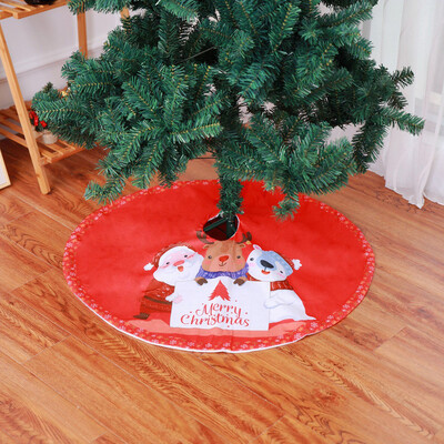 

Siaonvr Long hair Non-woven Christmas Tree Skirt Ornament 35inch Diameter Christmas