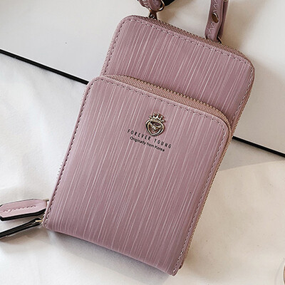 

2019 new single shoulder oblique cross Korean version of simple personality multifunctional mobile phone bag lady wallet mini bag