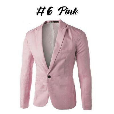

New Mens Suit Coat Regular Serge Blazer Button Business Casual Jacket Summer