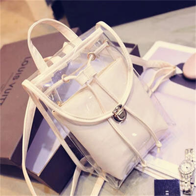

2019 New Fashion Backpack Personality Style Student Transparent Small Backpack Simple Jelly Package