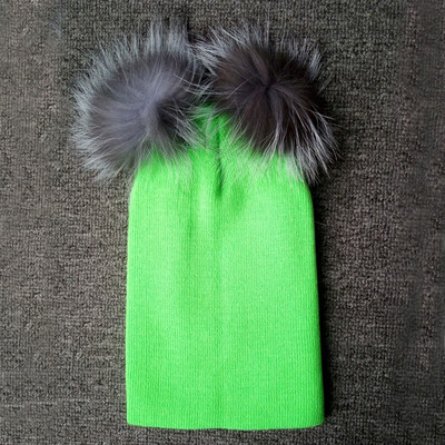 

Tailored Women Knitting Beanie Hip Hop Cap Two Ball Warm Winter Ski Hat