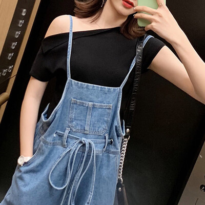 

Women Summer Fashion Concise Casual All-match Sexy Slim Fit Short Sleeve Asymmetrical T-shirts