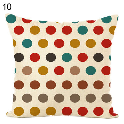 

Graphic Pattern Square Linen Throw Pillow Case Cushion Cover Sofa Bed Car Decor