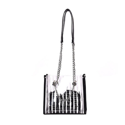 

Tailored Fashion Transparent Jelly Package 2019 Summer New Woman Simple Shoulder Bag