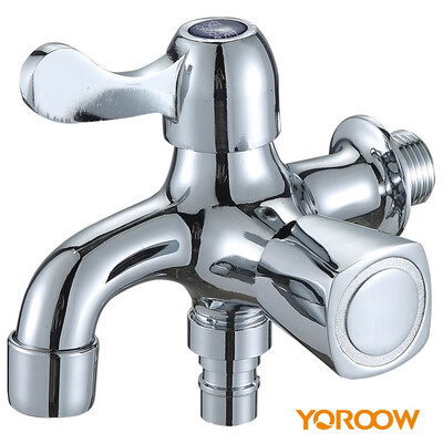 

YOROOW good quality wall mounted washing machine tap dual handle zinc body bibcock