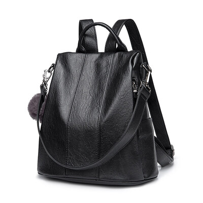 

Backpack Mummy bag large-capacity anti-theft bag wild fashion casual soft leather backpack