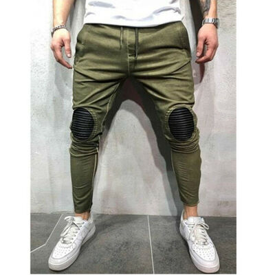

Mens Slim Fit Urban Straight Leg Trousers Casual Pencil Jogger Cargo Pants