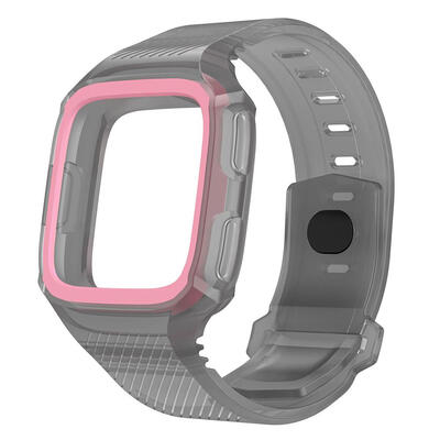 

Silicone Watch Band Bracelet Wrist Strap wProtective Case for Fitbit Versa