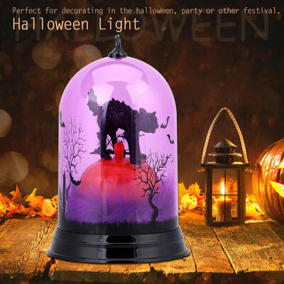 

Greensen Halloween Pumpkin Color Flash Light Lamp Halloween Party Festival Decor