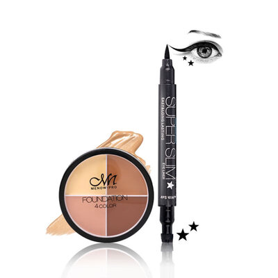 

2Pcs MENOW Waterproof Four-color Concealer Lasting Eyeliner Make Up Combination