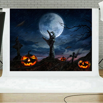 

Toponeto Halloween Backdrops Pumpkin Vinyl 5x3FT Lantern Background Photography Studio