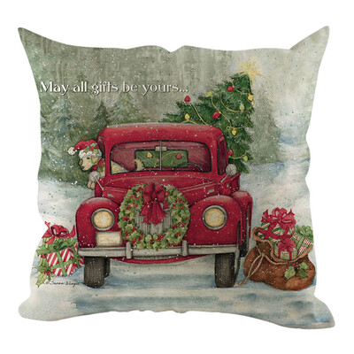 

Siaonvr Christmas Pillow Cover Pillowcases Decorative Sofa Cushion Cover Home Decoration