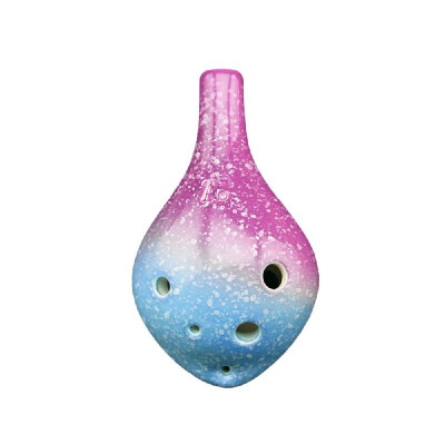 

6 Holes Ceramic Ocarina Alto C Wine Bottle Style Musical Instrument with Lanyard Music Score For Music Lover&Learner