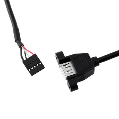 

Greensen 5 Pin Internal Motherboard Female Header to USB 20 Male Adapter Extension Cable Black