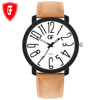 

Gobestart Hot Man Leather Watch Whatever Late Anyway Letter Watches New Pointer glow