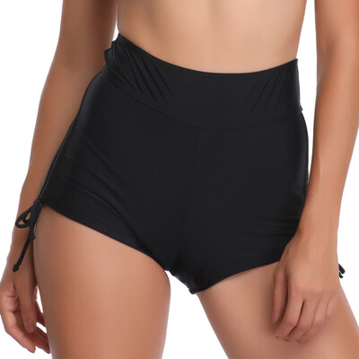 

Roseonmyhand Women Sexy Solid High Waist Beach Lace-up Bikini Bathing Swimwear Brief Trunks