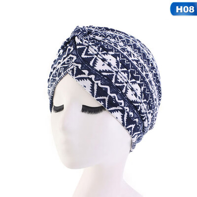 

New Women Soft Floral Print Cotton Women Turban Fashion Cancer Headwrap Chemo Cap Head Wrap