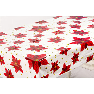 

DIY Christmas Printed Tablecloth PVC For Home Decoration Gift 110180cm Mantle