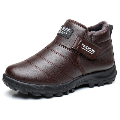 

2019 New Men Boots Winter With Velvet Warm Snow Boots Men Shoes Footwear Fashion Male Rubber Winter Ankle Boots Work Shoes