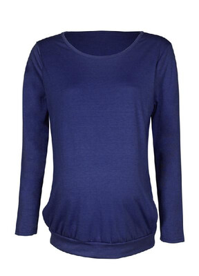 

Comfy Pure Color House Waer Maternity Lactation T-shirt