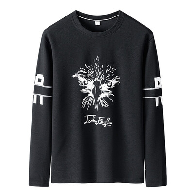 

Toponeto Mens New Fashion Autumn Winter Long Sleeved T-shirt Personality Printing Tops