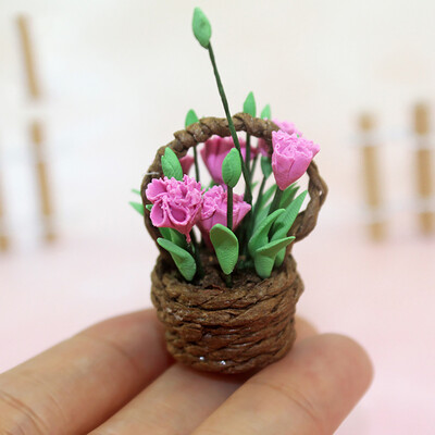 

Siaonvr 112 16 Doll-house Miniature Scene Model Potted Plant Pretend Play Toy