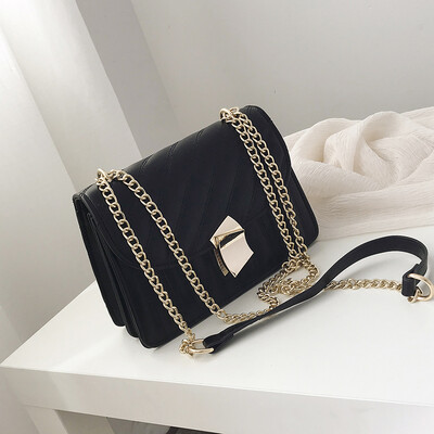 

Summer texture bag handbags new wave 2019 Korean version of the wild shoulder slung fashion chain rhombic small square bag
