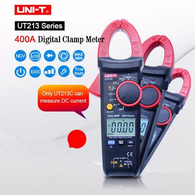 

UNI-T UT213ABC 400A clamp meter TRMS AC DC current Voltage resistance capacitance temperature tester NCV flashlight function