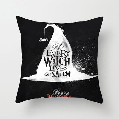 

18&39&39 New Halloween Pillowcase Ghost Witch Pumpkin Cushion Cover Skull Throw Pillow Case Decor